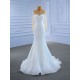 Two In One Wedding Dress Mermaid Bridal Gown Pearl Floor Length Bride Dresses Vestido De Novia