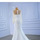 Two In One Wedding Dress Mermaid Bridal Gown Pearl Floor Length Bride Dresses Vestido De Novia