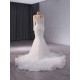 Vestido De Noiva Scoop Neck Long Sleeve Wedding Dresses Lace Up Formal Dress