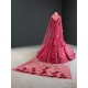 Watermelon Red Evening Dress Sleeveless 2024 Elegant 3D Flowers Mermaid Floor Length Formal Party Gown