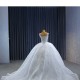 White Ball Gown Wedding Dress Cape Sleeve Gown Dresses Square Collar Custom Made 2024 Black Girl Women Dress