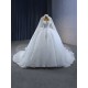 White Ball Gown Wedding Dress Cape Sleeve Gown Dresses Square Collar Custom Made 2024 Black Girl Women Dress