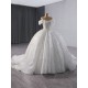 White Sequin Wedding Dresses Off Shoulder Strapless Bridal Gowns Crystal Black Girl Women Dress