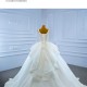 White Wedding Dresses Ball Gown Spaghetti Straps Bridal Dress Square Collar Backless Lace Up Sweep Train 2024