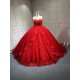 Affordable Cheap Red Quinceanera Dresses Princess Ball Gown Off The Shoulder Girls Sweet 15 Vestidos De 15 Anos