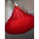 One Shoulder Red Quinceanera Dress Sleeveless Sweet 15 Gowns Ruffled Princess Dress With Bow And Ruffles